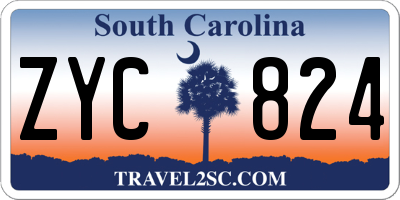 SC license plate ZYC824