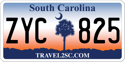 SC license plate ZYC825