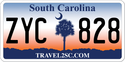 SC license plate ZYC828