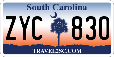 SC license plate ZYC830
