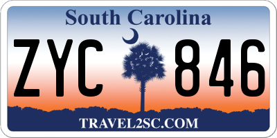 SC license plate ZYC846