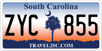 SC license plate ZYC855
