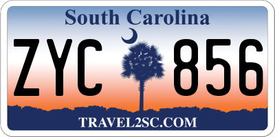 SC license plate ZYC856