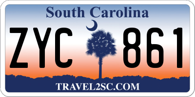 SC license plate ZYC861