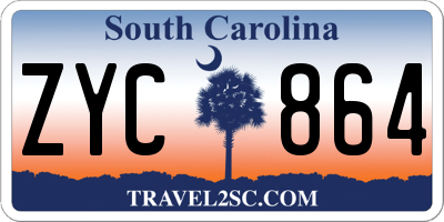 SC license plate ZYC864