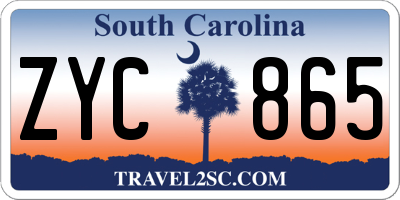 SC license plate ZYC865