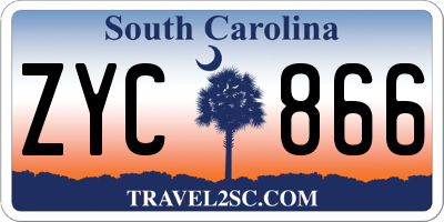 SC license plate ZYC866