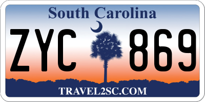 SC license plate ZYC869