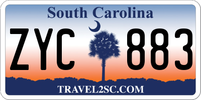 SC license plate ZYC883