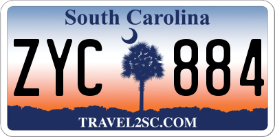SC license plate ZYC884