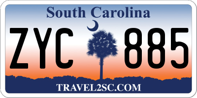 SC license plate ZYC885