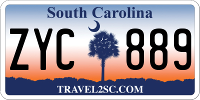 SC license plate ZYC889