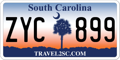 SC license plate ZYC899