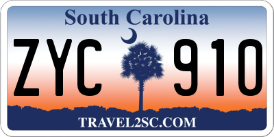 SC license plate ZYC910