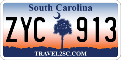 SC license plate ZYC913