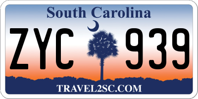 SC license plate ZYC939