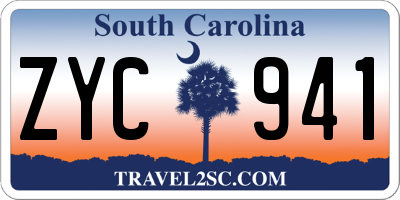 SC license plate ZYC941