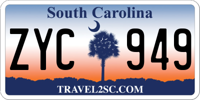 SC license plate ZYC949