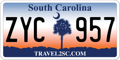 SC license plate ZYC957