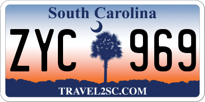 SC license plate ZYC969