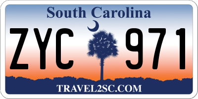 SC license plate ZYC971