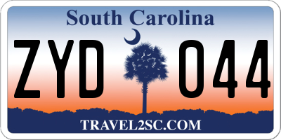 SC license plate ZYD044