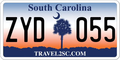 SC license plate ZYD055