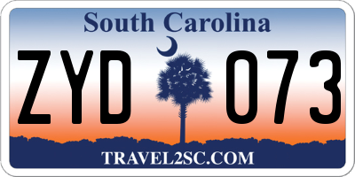 SC license plate ZYD073