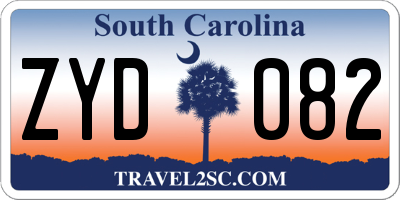 SC license plate ZYD082