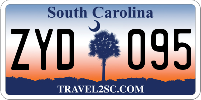 SC license plate ZYD095