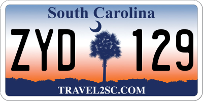 SC license plate ZYD129