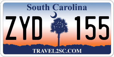 SC license plate ZYD155