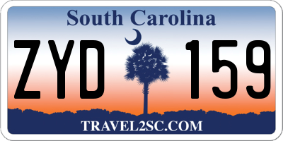 SC license plate ZYD159