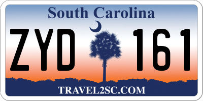 SC license plate ZYD161