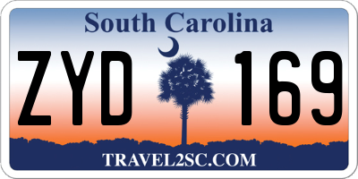 SC license plate ZYD169