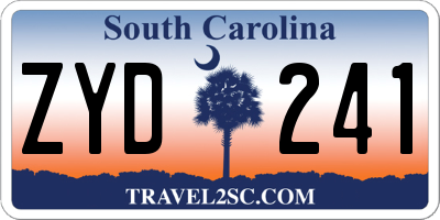 SC license plate ZYD241