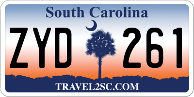 SC license plate ZYD261