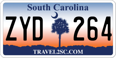 SC license plate ZYD264