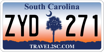 SC license plate ZYD271