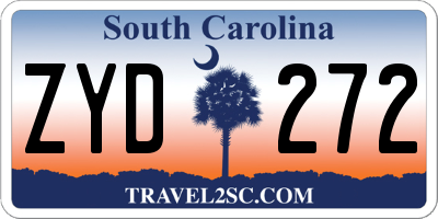 SC license plate ZYD272