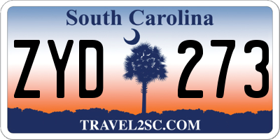 SC license plate ZYD273