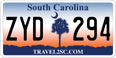 SC license plate ZYD294