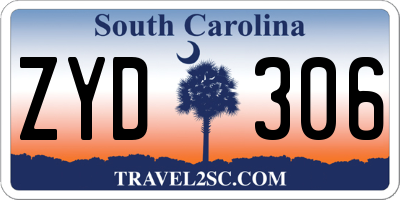 SC license plate ZYD306