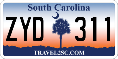 SC license plate ZYD311