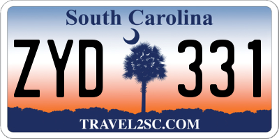 SC license plate ZYD331