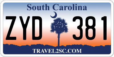 SC license plate ZYD381