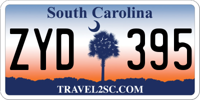 SC license plate ZYD395