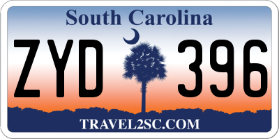 SC license plate ZYD396