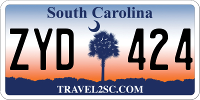 SC license plate ZYD424