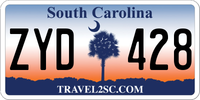 SC license plate ZYD428